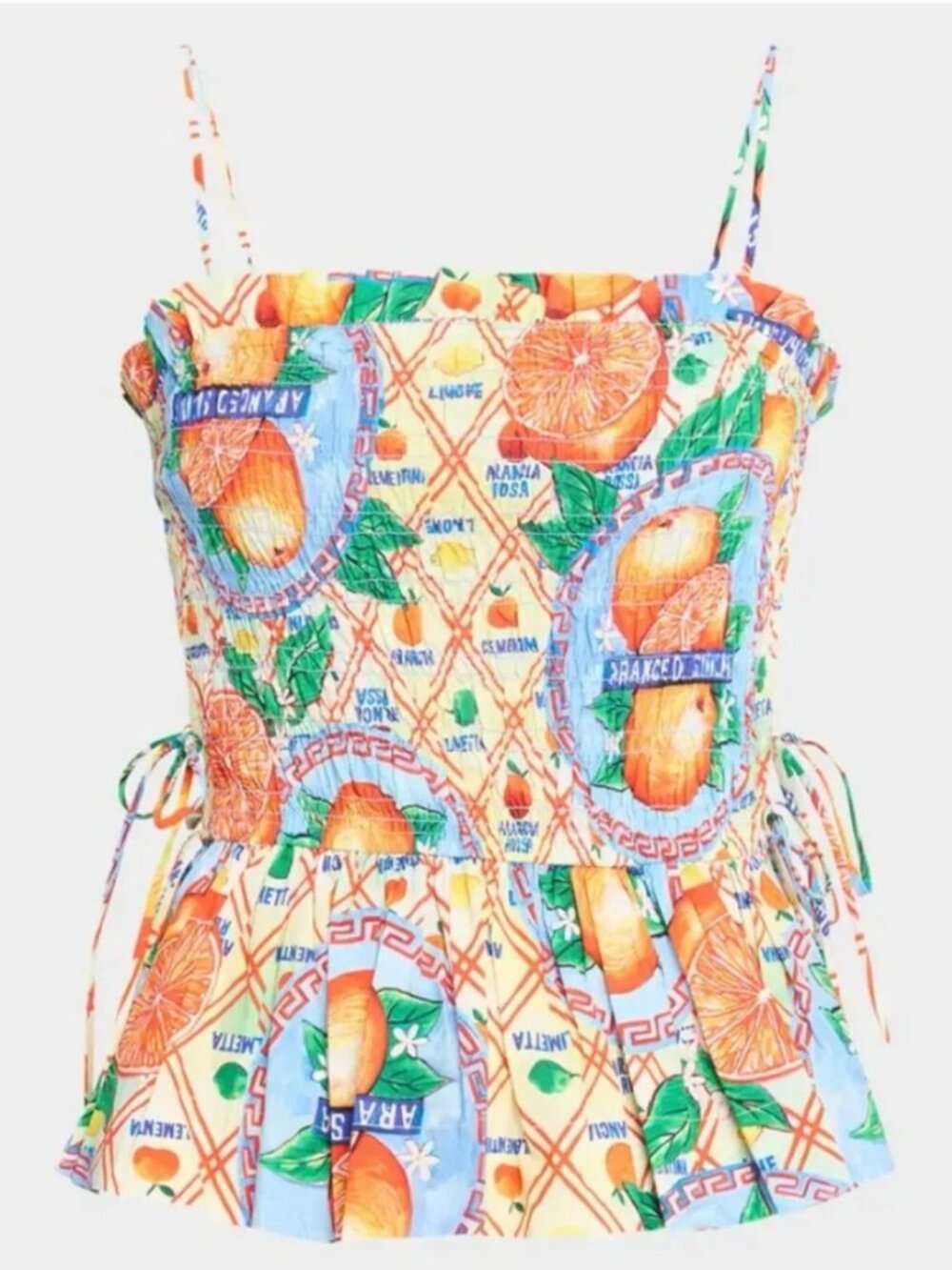 Damson Madder Marina Orange Wrappers Cami (Matching Shorts Listed Sep.)